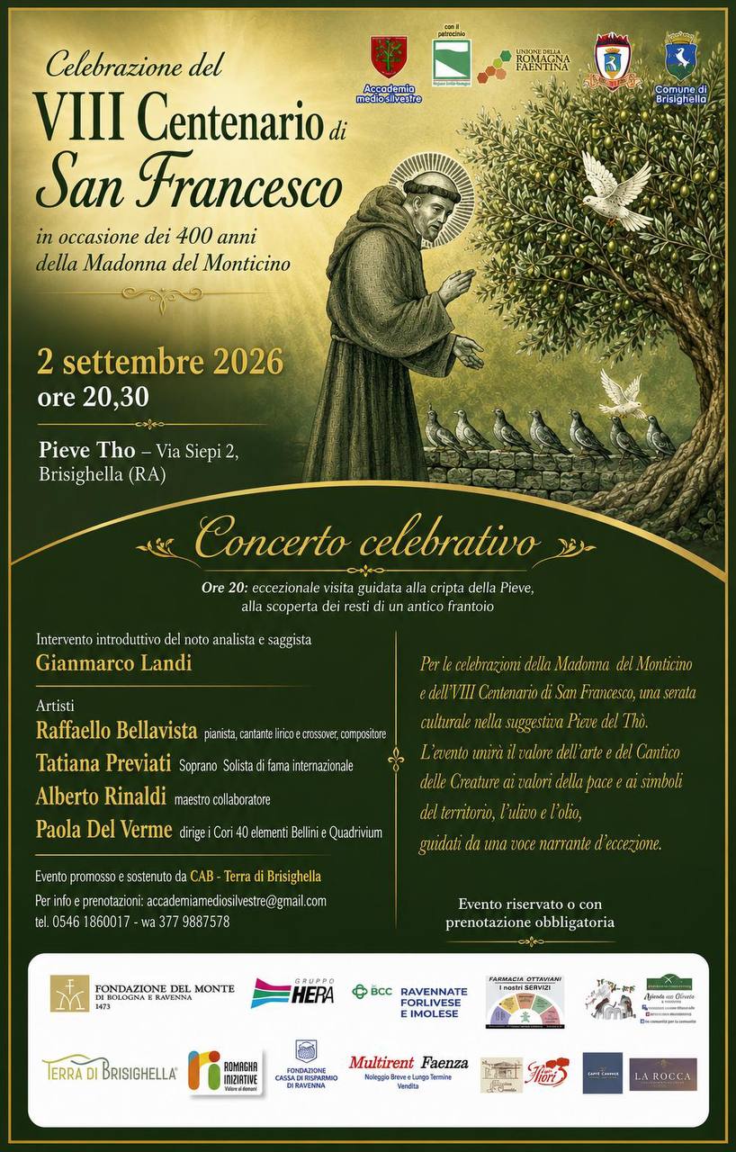 Locandina di Celebrazione dell'VIII centenario di San Francesco