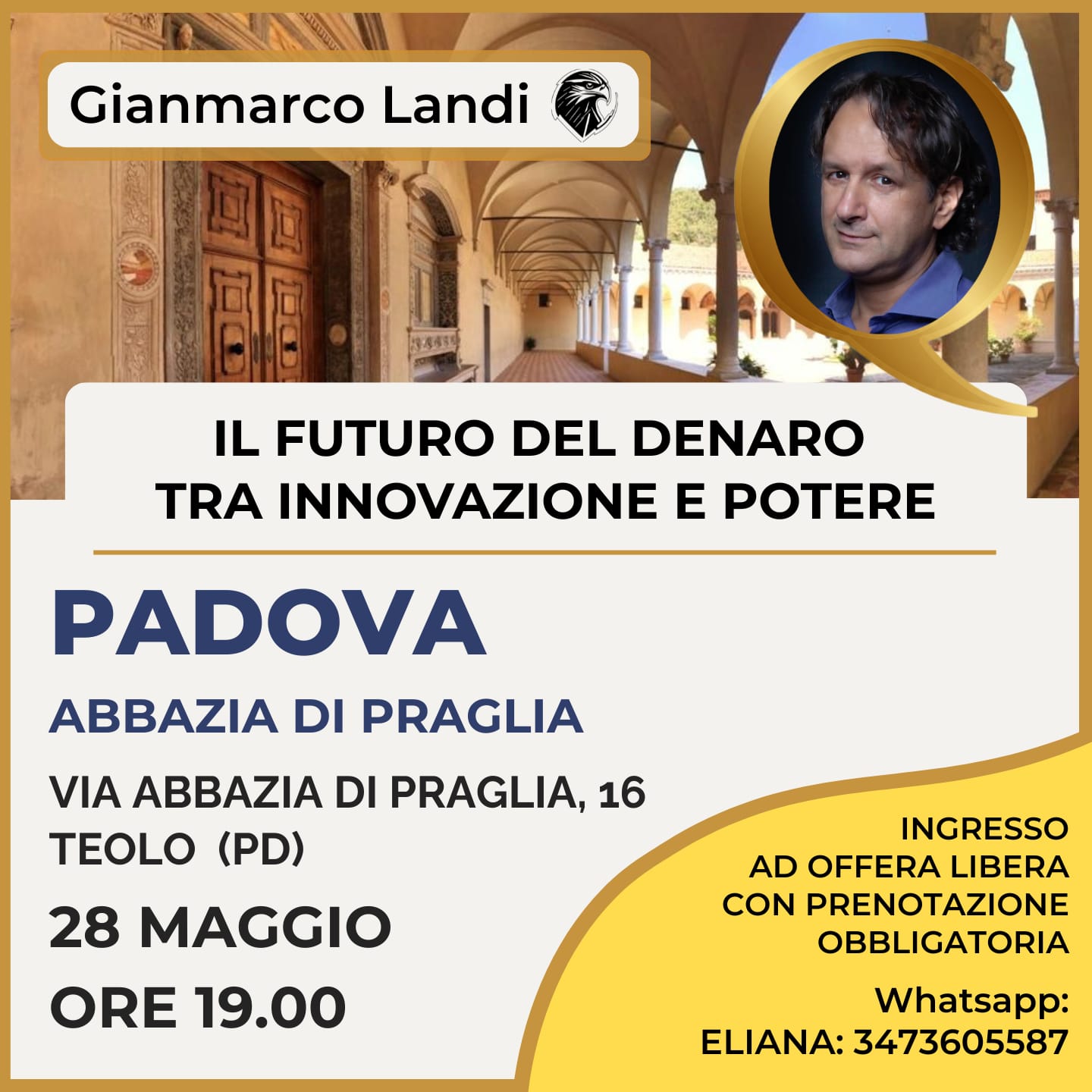 Locandina di Il futuro del denaro tra innovazione e potere