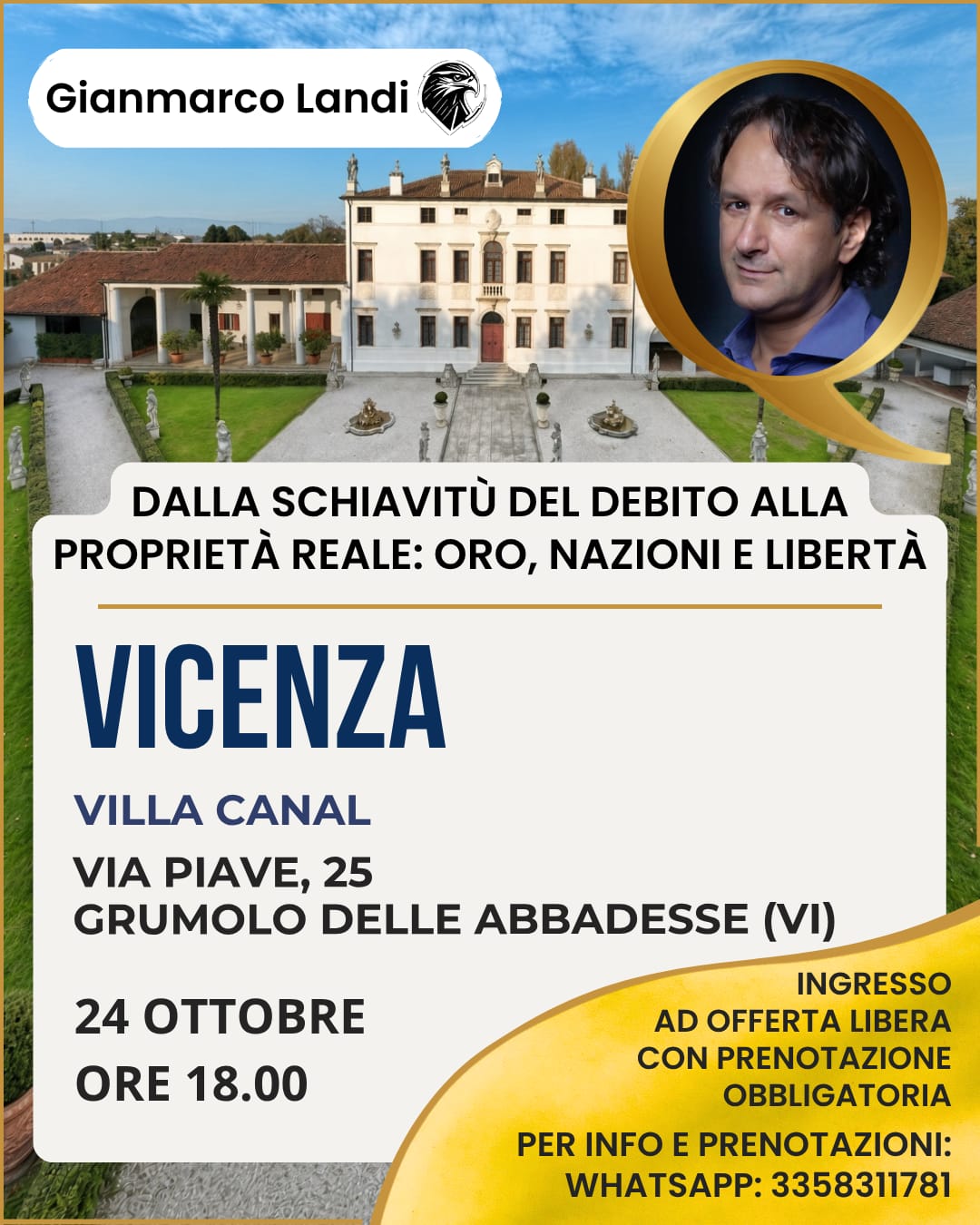 Locandina di Dalla schiavitù del debito alla proprietà reale: oro, nazioni e libertà